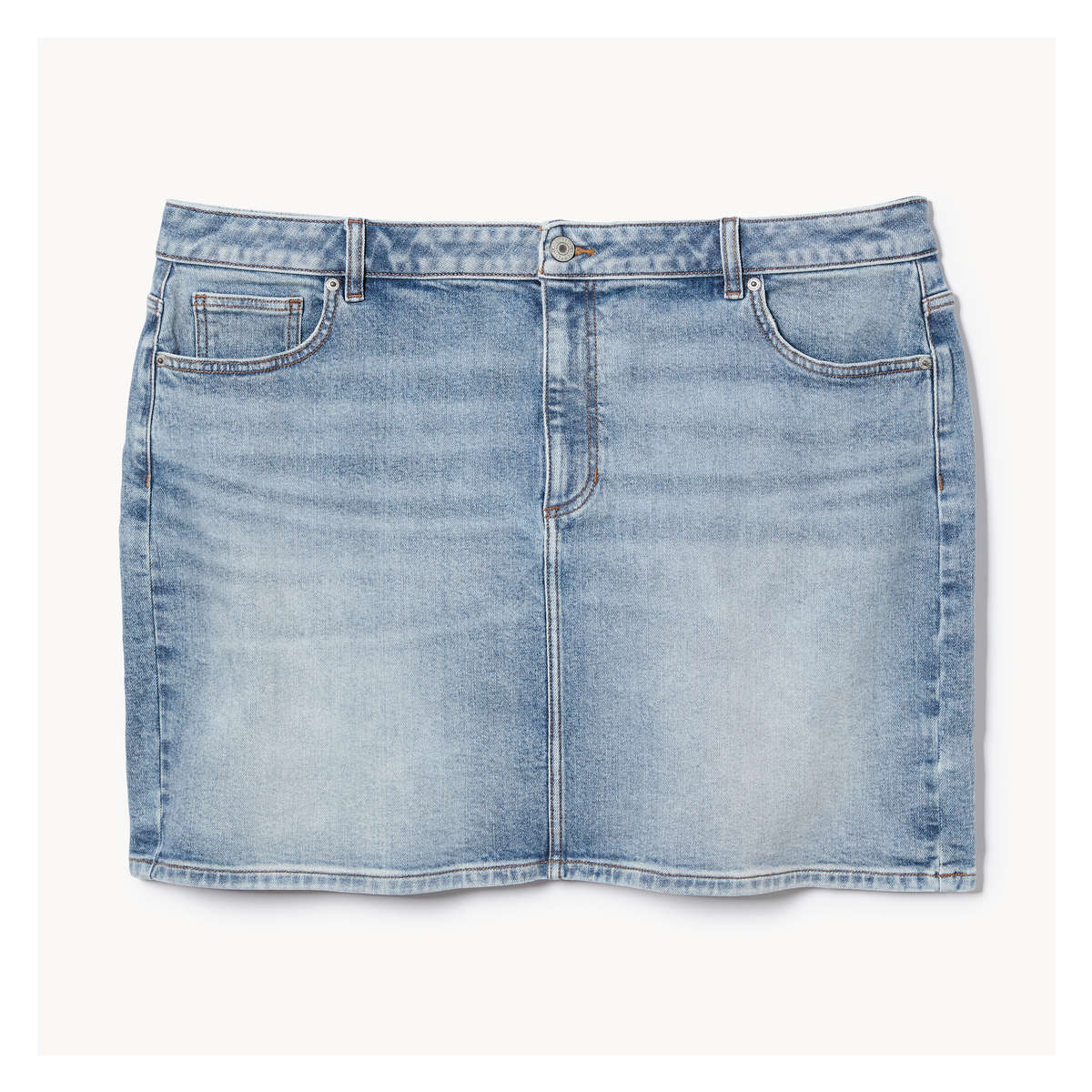 【Anyone more】Nuts Washing Denim Mini Skirt Anyone more】Nuts Washing Denim Mini Skirt Cute Stone-Wash